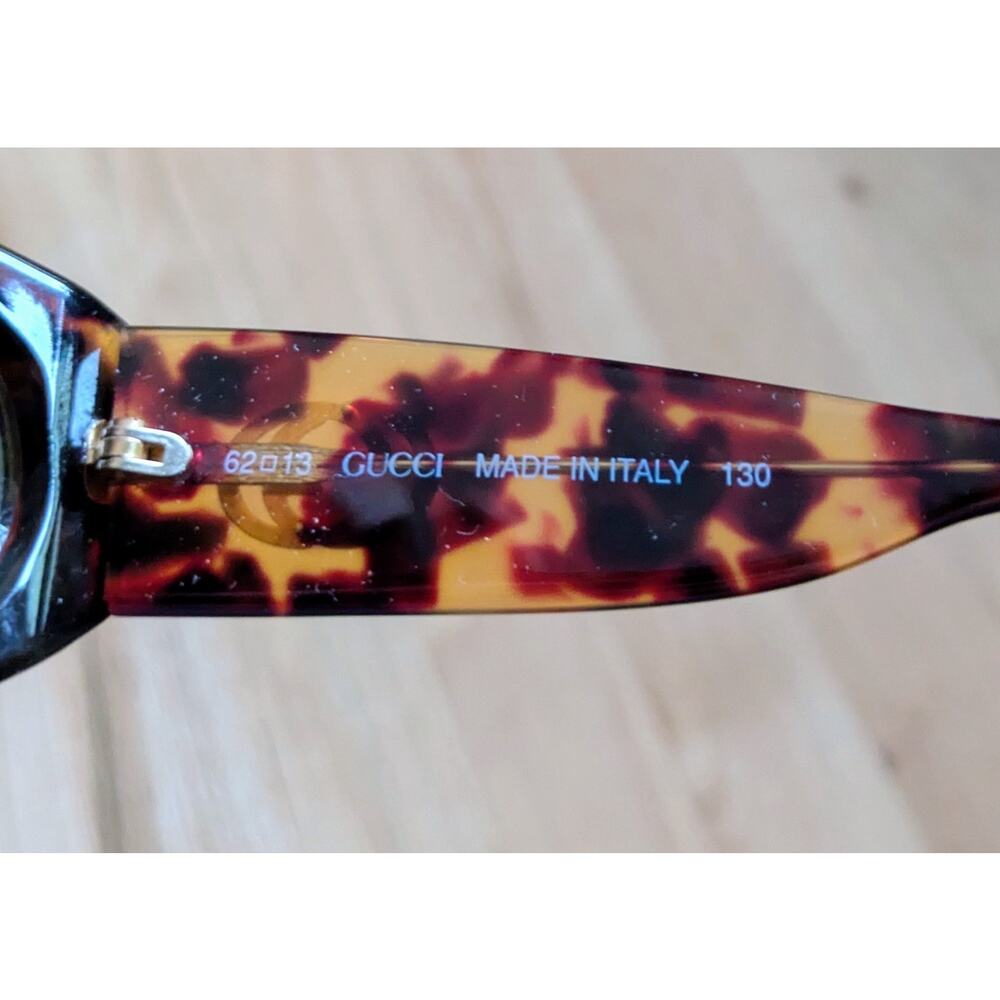 Gucci Sunglasses Tortoise Oversized Vintage 90s Y2K - Picture 10 of 16